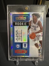 2020 Panini Contenders Tyrese Maxey Rookie Ticket Parallel Silver 76ers No. 123