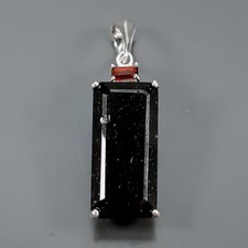 Handmade 24 ct+ Natural Rutilated Quartz Pendant 925 Sterling Silver /NP54611