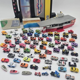 Galoob Micro Machines 70+ Vintage Mixed Lot w/ Case 80's Hot Rods Planes Boats