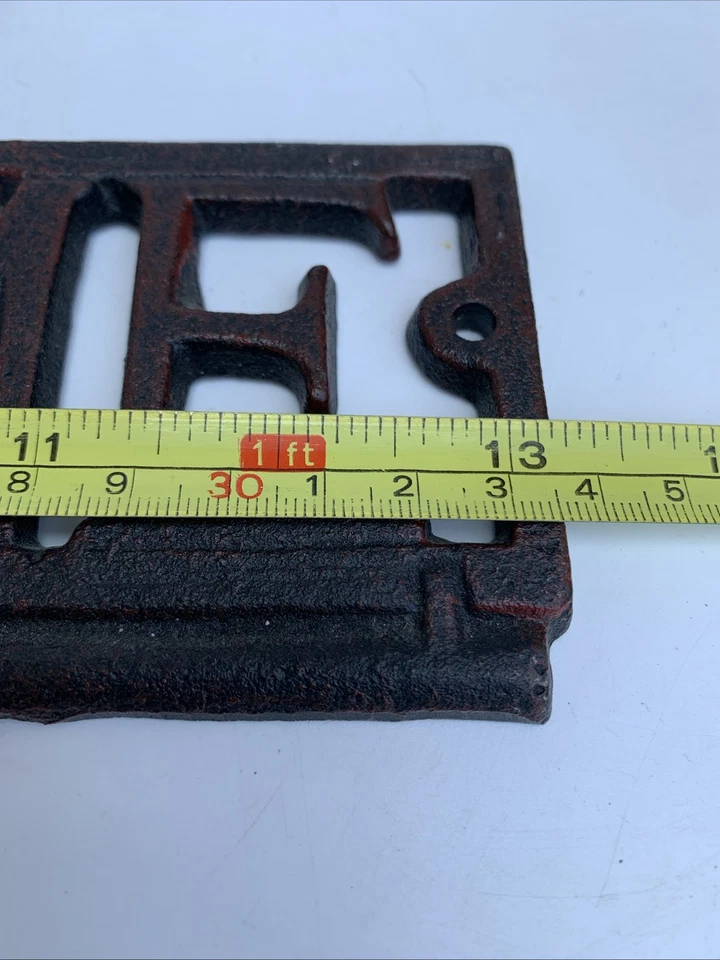 Letrero de placa de hierro fundido PISTOLA BIENVENIDA rancho rústico estilo occidental hombre cueva vaquero Foto 4 de 4