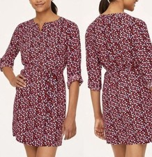 loft outlet 12 Heart Of Hearts Roll Tab Sleeve Belted Dress NWT