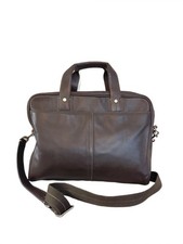 Coach Brown Leather Briefcase Laptop Bag Trav...