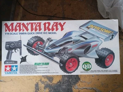 VOITURE RADIO COMMANDÉE RC VINTAGE 1991 TAMIYA MANTA RAY 1/14  EN BOITE BOX - Photo 1/4