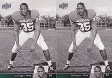 (2) BUBBA SMITH 2011 UPPER DECK # 42 MICHIGAN STATE SPARTANS