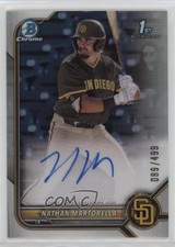 2022 Bowman Draft Chrome Pick Refractor /499 Nathan Martorella #CDA-NM Auto 0s55