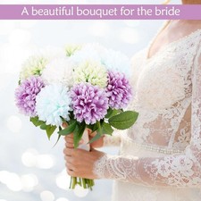 Artificial Chrysanthemum Flowers Silk Hydrangea Bridal Bouquet Home Decor Xmas