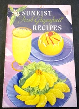 VTG Sunkist Fresh Grapefruit Recipes Booklet Appetizers Beverages Baskets Cups