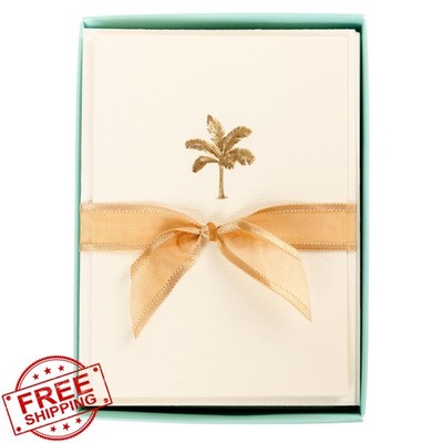 Graphique Palm Tree Cards 10pk Blank Gold Foil All Occasion