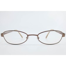 Elizabeth Arden EA 6006 1 Bronze Oval Eyeglass Frames Rhinestone Accents