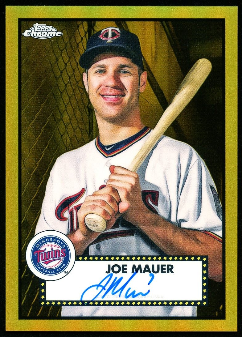 JOE MAUER 2021 Topps Chrome Platinum Anniversary Gold Refractor Auto 6/50