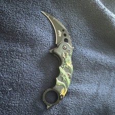 MTech USA Karambit Dragon Folding Pocketknife Black Metal Handle Stainless Steel