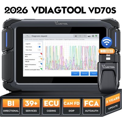 VDIAGTOOL VD70S Profi KFZ OBD2 Diagnosegerät Bidirectional ALL System ECU Coding