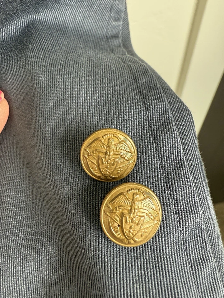 Vintage Polo Ralph Lauren 42L Navy Denim Blazer Guaranteed to Wrinkle USA READ - Image 4 of 4