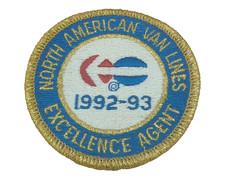 Vintage Patch North American Van Lines Excellence Agent 92-93 Vintage Patch North American Van Lines Excellence Agent 92-93