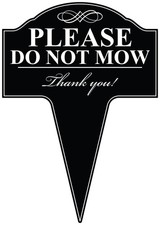 Classy Aluminum Composite "Please Do Not Mow" Sign with Integrated 14" Stake ...