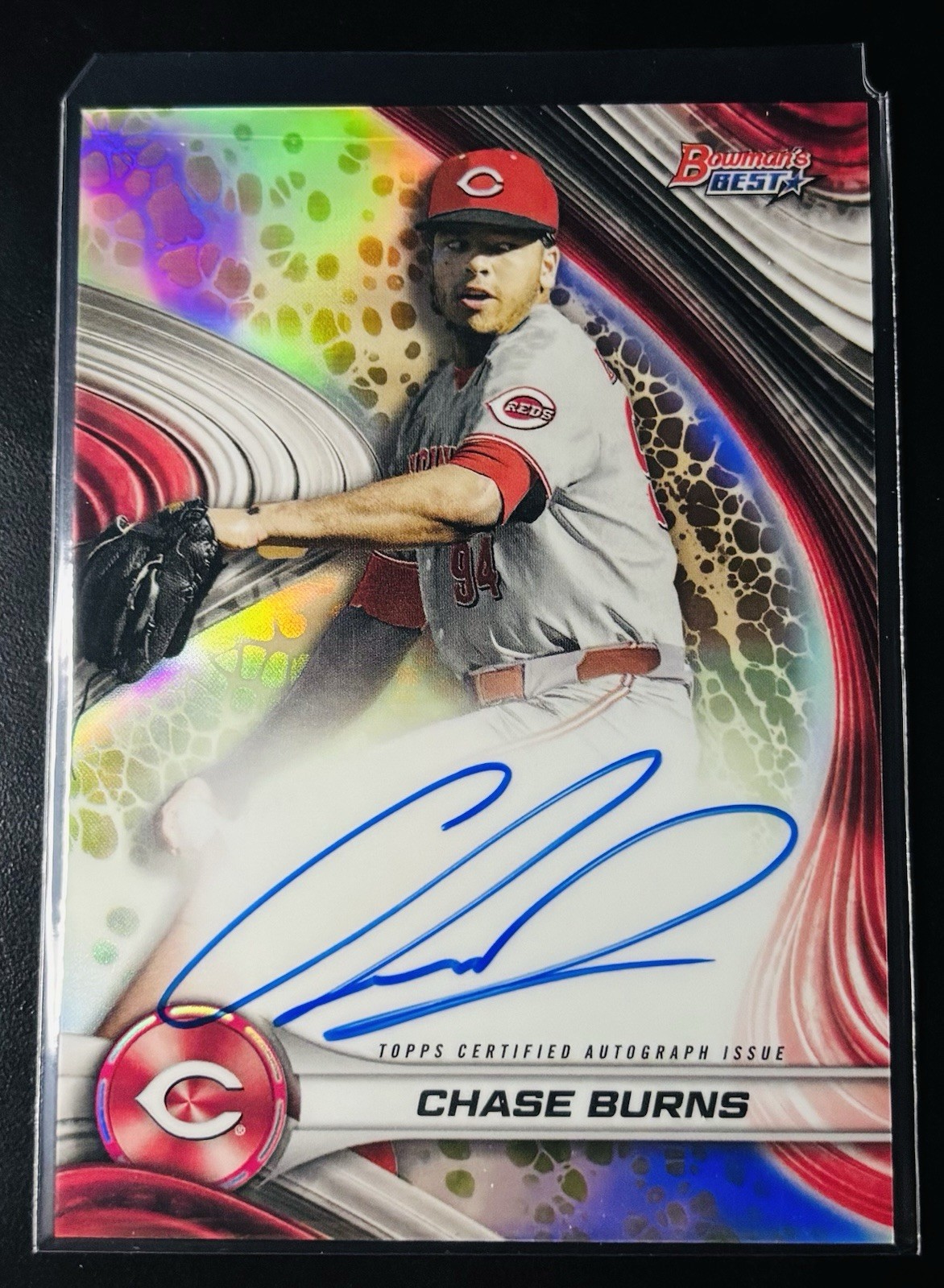 Chase Burns 2024 Bowman's Best Best of 2024 Refractor Autograph Cincinnati Reds