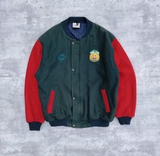 Vintage 90s Cotton Oxford Leicester FC Rugby Wool Varsity Jacket Men's Size XL