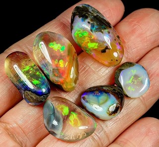 58Ct African Polished Black Opal Cab Specimen for Bracelet PYBB110