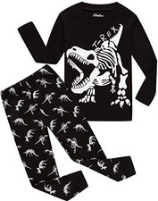 Boys Dinosaur Pajamas Glow In The Dark Pjs Toddler Sleepwear Children Cotton 7