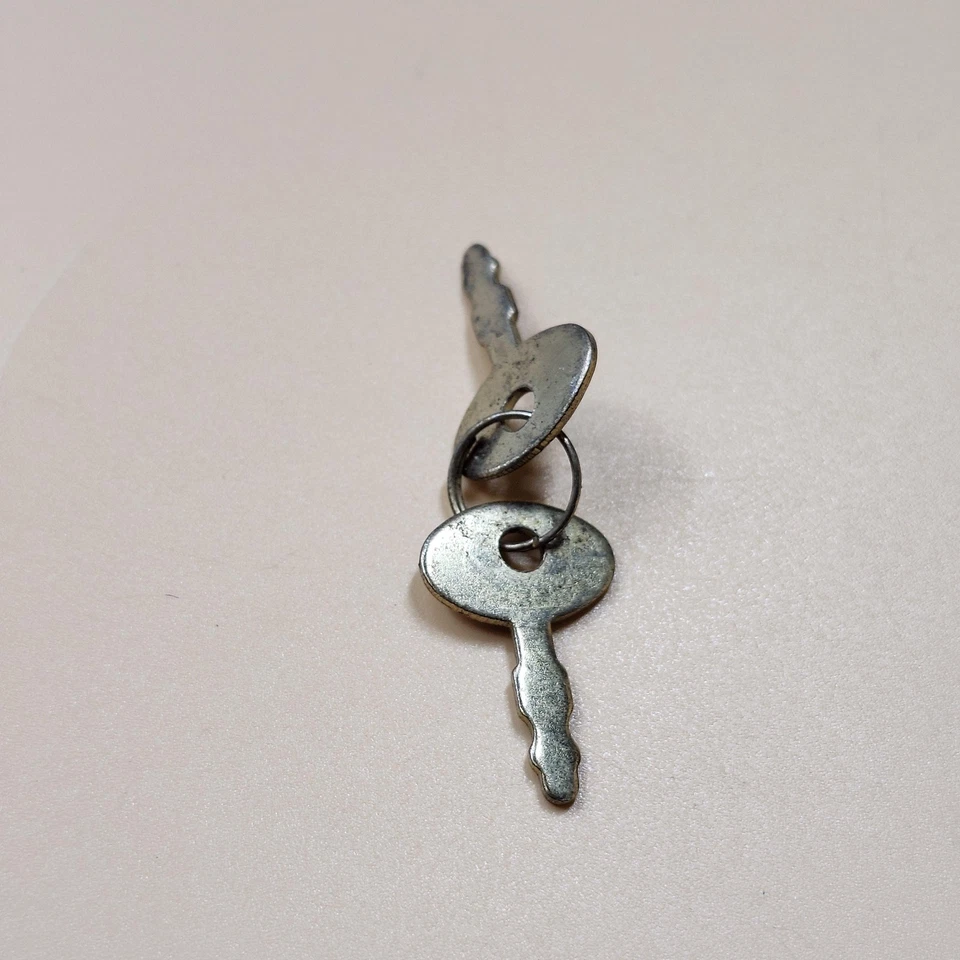 Винтажная металлическая таверна головоломка трюк кольцо для ключей двойные клавиши головоломка игрушка антикварная - Изображение 2 из 4