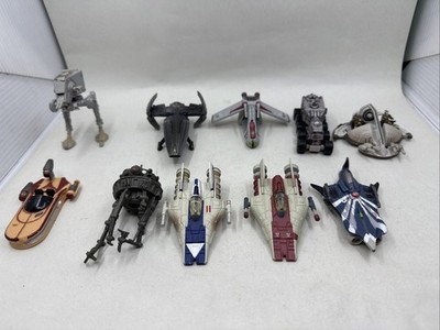 Lot Of 10 Star Wars Die Cast Titanium Series Ships and more