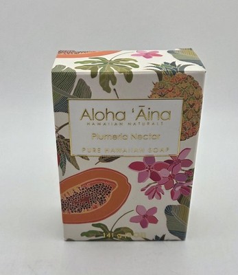 NEW Aloha 'Aina Soap 5oz Plumeria Nectar Pure Hawaiian Naturals Bar