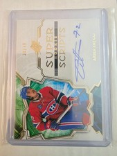 Arber Xhekaj 2022-23 UD SPx Hockey Rookie Super Scripts Gold Auto /49 #SSR-AX