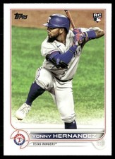Yonny Hernandez Rookie 2022 Topps Texas Rangers #363