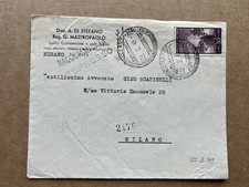 Q) Envelope Italy Democratic Republic lire 50 isolated espresso Bolzano 22.3.49