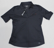 NWT OGIO Women’s Polo Shirt Size S Black Short Sleeve Corporate Logo Golf