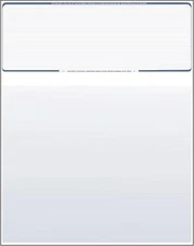 100 Blank Check Paper, Computer QuickBooks Checks on Top - Steel Blue Pinstripe