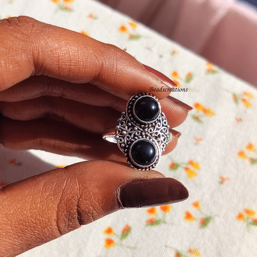 Natural Black Onyx Sterling Silver Handmade Jewelry Gift for Women - Picture 8 of 8
