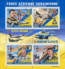 Niger 2022 Ukrainien Air Force Zelensky & Oksantchenko Drap Neuf sans Charnière