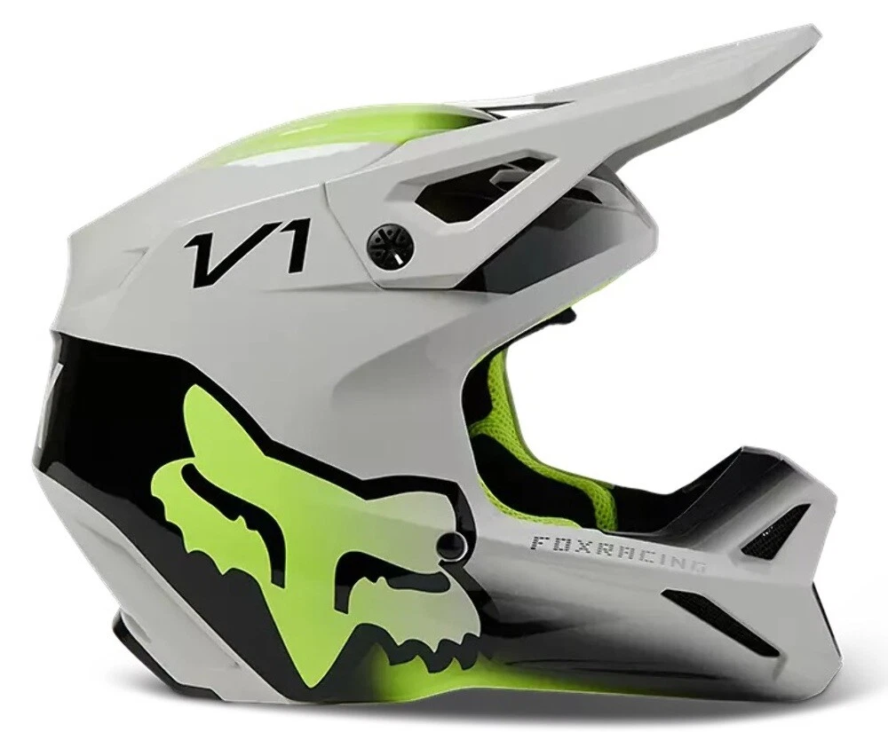 Fox Racing Youth V1 Toxsyk Steel Gray Dirt Bike MX SXS ATV Helmet