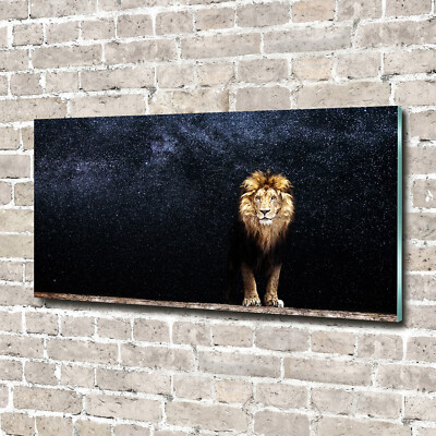 Acrylglas-Bild Wandbilder Druck 140x70 Deko Tiere Löwe Sterne