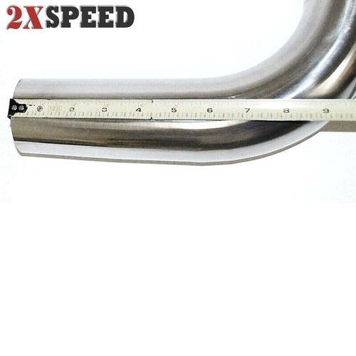 EMUSA 2.5" Polished Stainless Steel 90 Degree Bend Pipe Tube Exhaust New Brand - Picture 7 of 7