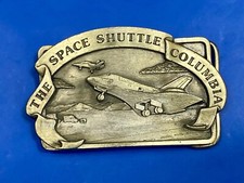 Columbia Space Shuttle 1982 Belt Buckle Vintage Nasa Collectible T-41 Bergamot