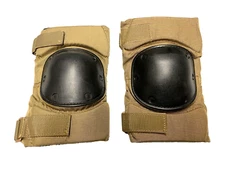 Bijan USGI Military IMPROVED Knee Pads COYOTE BROWN / BLACK USMC MEDIUM MINT