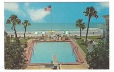 DATONA BEACH FLORIDA POSTCARD POOL Tahiti Apartment Motel 1019 N. Atlantic Ave.