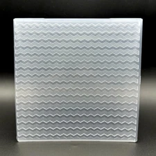 3D Plastic Embossing Folder Template Serrated Line Texture 5.91X5.91 Inch for Ca
