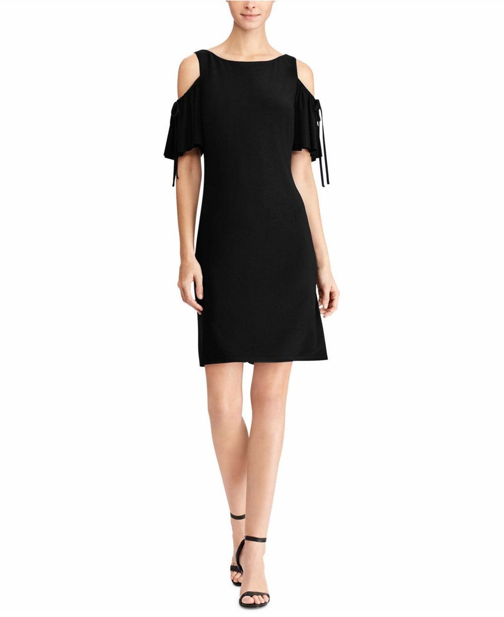 New $248 American Living Women'S Black Cold-Shoulder Fit & Flare Dress Size 6 New $248 American Living Women'S Black Cold-Shoulder Fit & Flare Dress Size 6