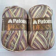 LOT of 2 PATONS DECOR in FIRST SPRING Acrylic/Wool, 3.5oz 210yds Variegated