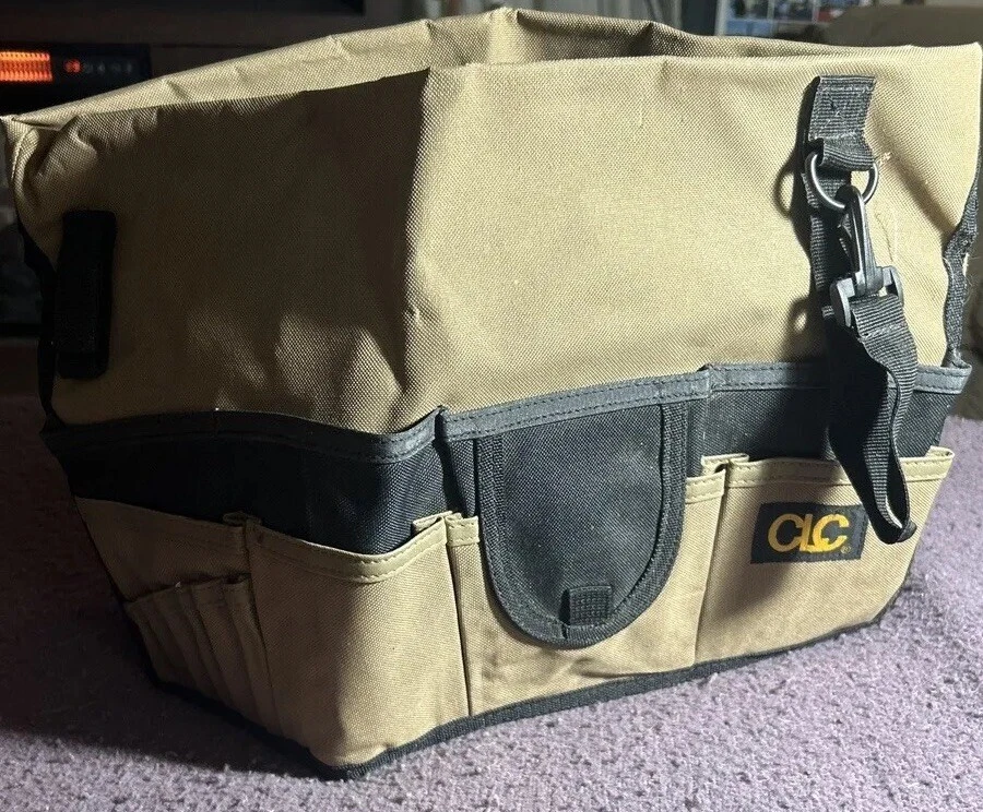 CLC 5 Gal Bucket Tool Organizer Polyester brown & Black multi pockets pre-owned - Image 2 of 4