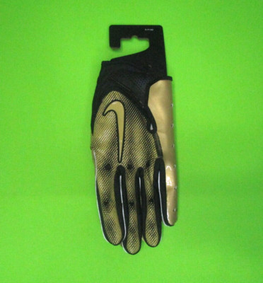 Nike Vapor Jet 7.0 Black/Gold Football Gloves - Men's Size Medium