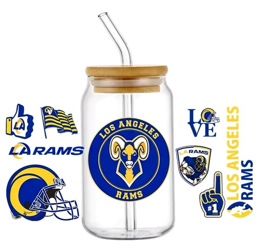 NEW Los Angeles Rams Football UV DTF Transfer Sticker Wrap For DIY Cups ...