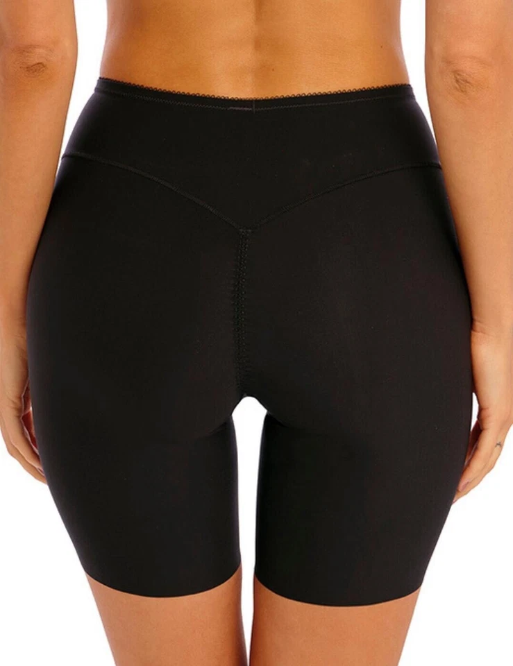 Wacoal Raffine Corto Negro M 12 Cintura Alta Pierna Larga Control Formador Encaje 148038 Foto 3 de 4