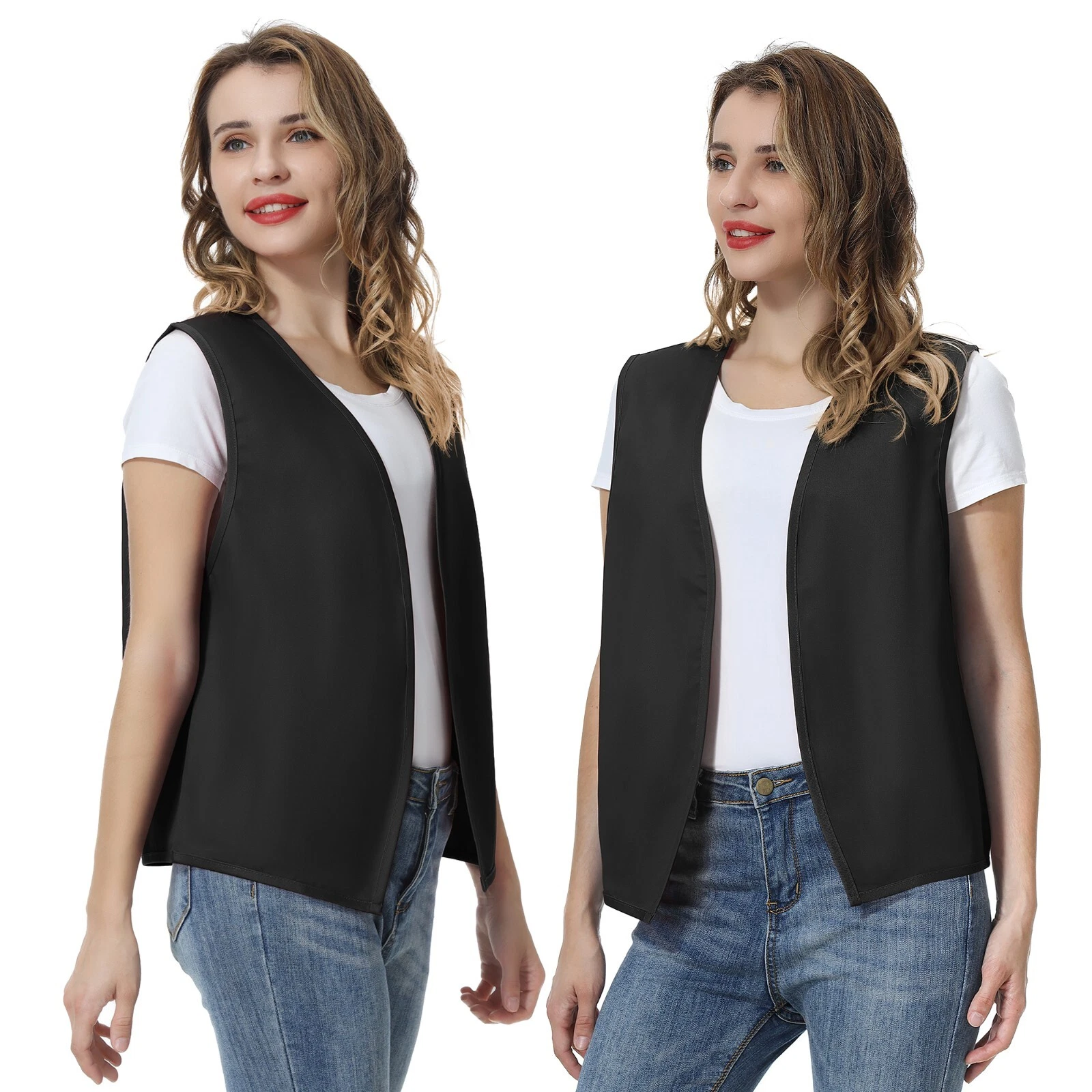 Custom Volunteer Vest PRINTED Personalized No Buttons Unisex Work Vest image 2