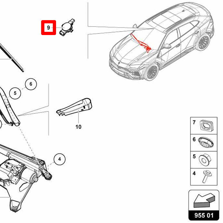 81A955555B OEM Lamborghini Urus Rain Sensor [PRE ORDER]