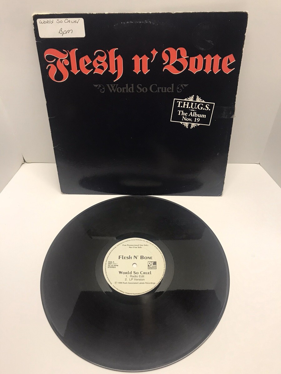 Rare Flesh N Bone Promo Lp Single World So Cruel 1996 Def Rare Flesh N Bone Promo Lp Single World So Cruel 1996 Def