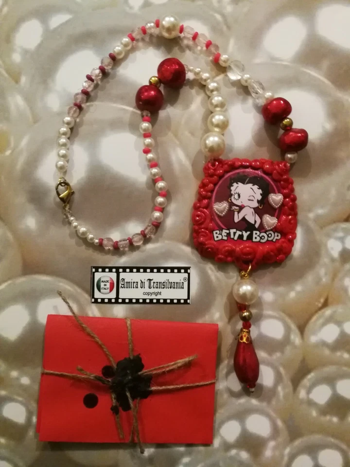 Betty Boop Fashion Accessories Choker Necklace Medal Jewellery Pendant Charm Bib - Image 2 of 4